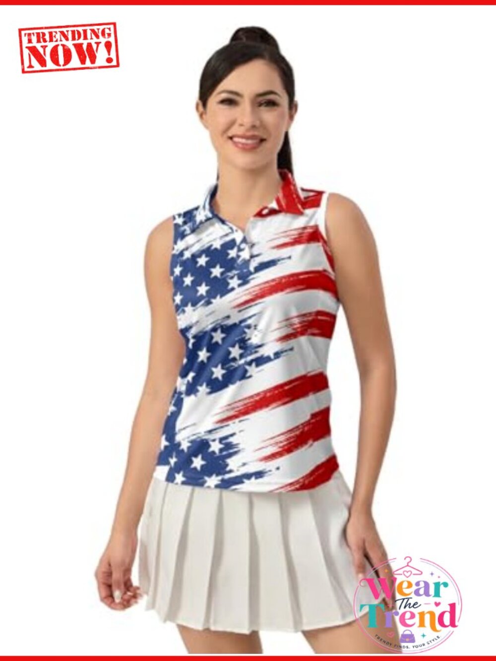 Women's Sleeveless Golf Polo Moisture Wicking Collared Tank Top